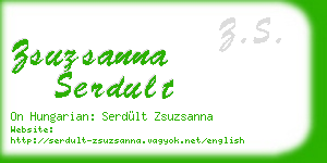 zsuzsanna serdult business card